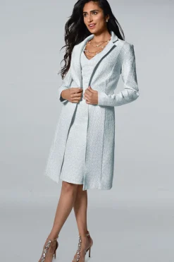 Metallic Knit Cocktail Set - Blue - FL92