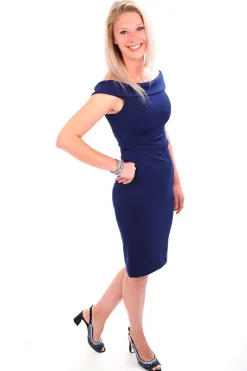 Off The Shoulder Cocktail Dress | Midnight | Z2
