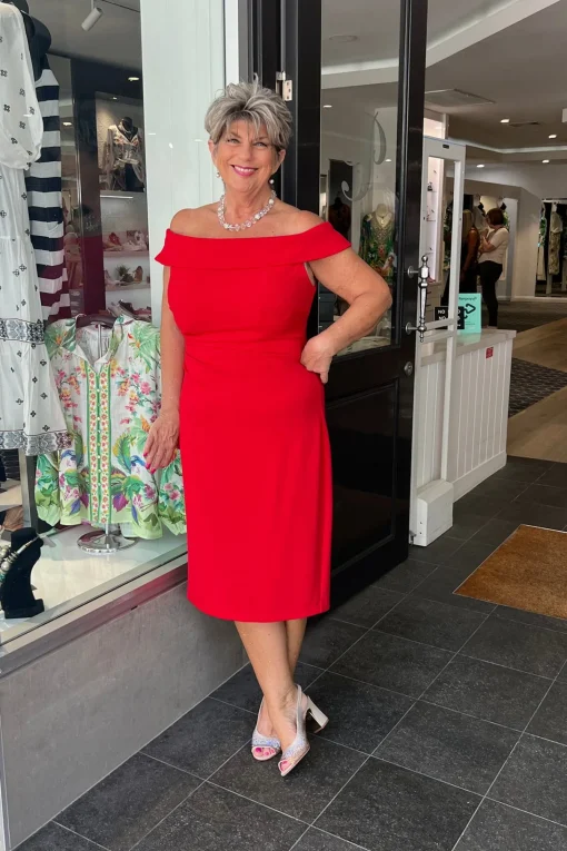 Off The Shoulder Cocktail Dress | Fire | Z2