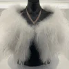 Ostrich Feather Shrug - White - FI2