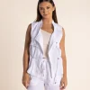 Petra Linen Vest - White - TT20