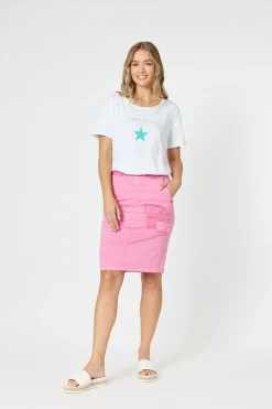 Portia Denim Skirt - Hot Pink - TZ3