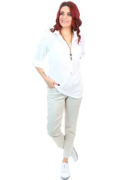Pull On 7/8 Jean - Beige - CL5
