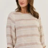Round Neck Linen Top - Travertime - OJ13