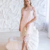 Sienna Lace Dress - Pale Pink - TT14