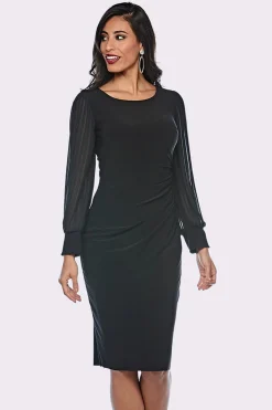 Silhouette Shift Dress | Black | Jh7