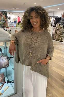 Sofia Pocket Knit - Fawn - CG20