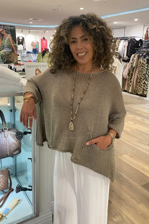 Sofia Pocket Knit - Fawn - CG20