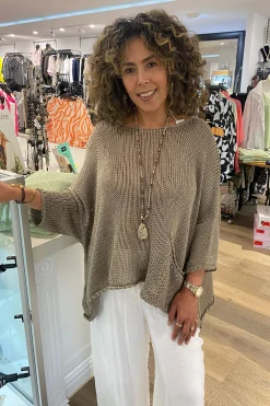 Sofia Pocket Knit - Fawn - CG20