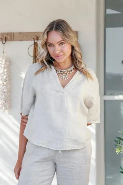 Sole Linen Top - Sand- FA14
