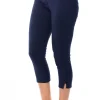 Stretch Capri Jeggings - Navy - CL2