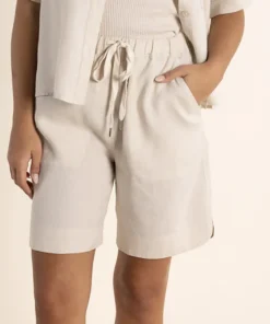 Taleah Linen Short - Natural - TT15