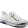 Tatter Leather Sneaker - White/Gold - RS3