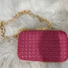 Timber Frame Clutch Bag | Fuchsia