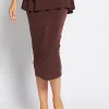 Tina Midi Skirt - Chocolate - PH42