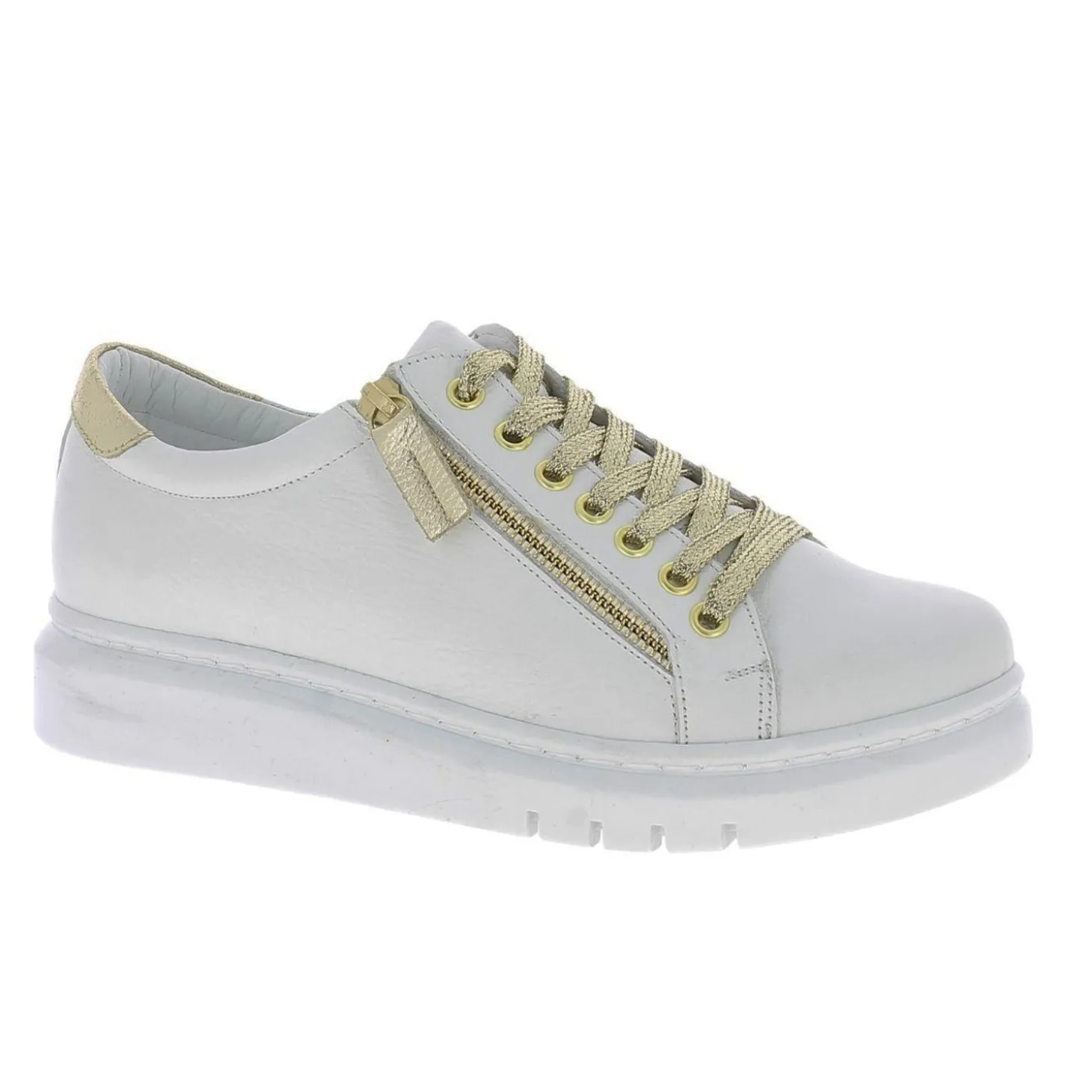White/Gold Tatter Fresh Sneaker - RS3
