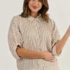 Winona Linen Top - Ginger Slice - OJ20