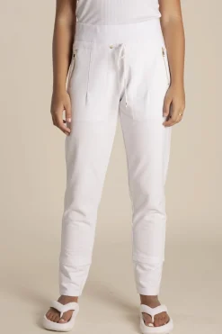 Zip Sweat Pant - White - TT26